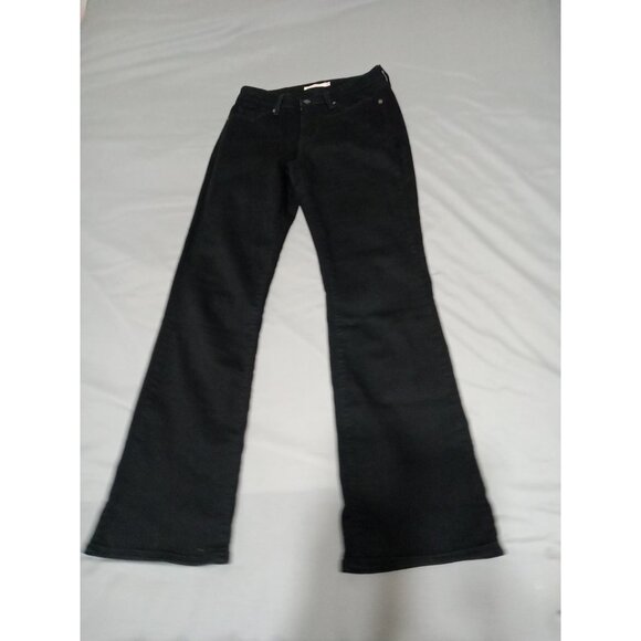 LEVI STRAUSS Jeans Womens 28 BLACK BOOTCUT CURVY Boot Cut Preowned Denim Used - Picture 1 of 9